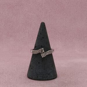 chuck clemency sterling silver diamond accent ring size 7